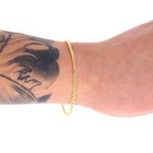 10k Yellow Gold 2mm Diamond Cut Rope Chain Bracelet Or Anklet 7  7 5  8  8 5  9 