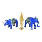 Elephant And Rhinoceros W  Ksitigarbha Staff 