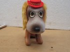 Jestia  728 Brown Faux Leather   Fur Stuffed Cigar Smoking Dog Vintage Mcm Japan