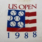Vintage 1988 Us Open Tennis Sports American Flag Graphic T-shirt Usa Made - Xl