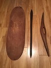 Antique Australian Aboriginal Carved Throwing War Club Parrying Shield Weapons