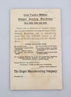 Vintage Victorian Trade Card The Singer Family Sewing Machine Dorcas Society