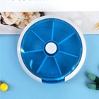 7-day Weekly Pill Organizer Container Portable 7-compartment Round Pill Holder