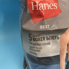 Hanes Men s 5-pack Best Boxer Briefs Size L Blue Assorted Brand New