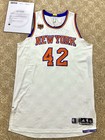 Authentic Nba Game Used Worn Adidas New York Ny Knicks Lance Thomas Jersey Home