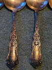 Rogers Xii Antique 1907 Pattern Silverplate 6 Pc Round Gumbo Soup Spoons Vintage