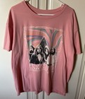 Pink Floyd Women s Graphic Band T-shirt Xxl  20  Short Sleeve Crew Neck In Pink