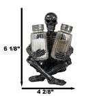 Ebros Gothic Sitting Skeleton Salt And Pepper Shakers Holder Figurine Set 6 25 h