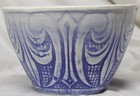 Vintage Etched Ceramic Blue And White 1305 Made In U s a Calif  Planter Pot Bowl