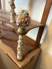 Antique Wooden Shelves Meissen Era Porcelain Pillars Finials 1890