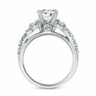 Lab-created 2 20ct Round Cut Diamond Engagement Ring Set 925 Sterling Silver
