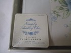 Simply Shabby Chic 1 Pocket Photo Album Nos White W Blue Roses Vintage