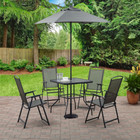 Outdoor Patio Dining Set Table Chairs Umbrella Garden Furniture Decor 6 Piece