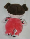 Baby Starters Doll Baby Lovey Plush Brunette Pigtails Pink Black Floral A43731