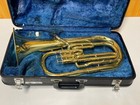 Yamaha Yah-202 Alto Horn Gold With Hard Case 3 Piston Wind Musical Instrument