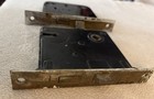 Pair Of Vintage Antique Mortise Lock Door Hardware Plus Strike Plate