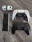 Sony Ps5 Disk Edition Bundle White  2 Controllers  Travel Case  Games  Headset