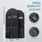 43  Travel Garment Bag With Accessories Zipper Pocket  Heavy Duty Suit Bag For S