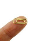 50 Count Mini Paper Clips 3 5 Inch Tiny Paperclip Super Cute Metal Gold