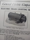  1906 Print Advertising General Elctric Train Lighting Sets Turbine Railway