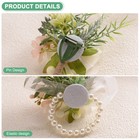 1-set Wrist Corsage And Boutonnieres Set  Artificial Rose Flower white 