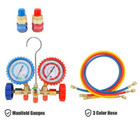 Ac Manifold Gauge Set A c Refrigeration 3ft Color Hose Fit R502 R134a R12 R22  1