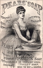1887 Original Print Ad Pears Soap Beautiful Victorian Woman Toilet Soap