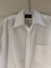 Vintage 70s Dress-ups Men   s White Dress Shirt Short Sleeve Dagger Collar 15 1 2