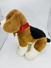 Fao Schwarz Beagle Dog Puppy Stuffed Plush Red Collar  Brown white black