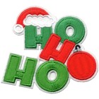 Hohoho Patches  2-pack  Christmas Embroidered Iron On Patch Applique