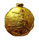 French Pendant Horta 18k Fine Maiden Antique - Art Nouveau Rare