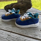 Nike Baby Air Force 1 Sneakers Blue Teal Yellow White Size 4