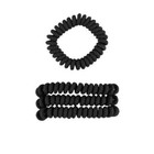 Scunci The Curl Collective Coily Hair Elastics  Black  4-pieces