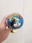 Semi Precious Gemstone Brass Inlay Mini Desk Globe 6  Tall