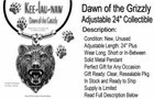 Grizzly Dawn Necklace Bear Art Wild Grizzlies Nature Metal Jewelry Men s Hot  