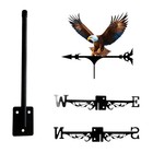 Iron Eagle Weathervane Vintage Rotating Weather Vane For Porch Roof Terrace