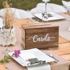 Rustic Wedding Card Box For Reception  Wooden Card Box With Slot For Wedding Dec