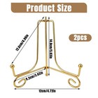 2 Pack 6 Inch Gold Iron Plate Display Easel Stand  Tabletop Plate Holder For    
