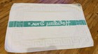 Vintage Holiday Inn Bath Mat Green Stripe 