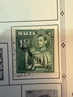 Antique And Vintage Postage Stamps From Malta Estate Sale Free Shipp