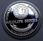 2 Oz 999 Silver Round North American Wildlife Series Atlantic Salmon Proof Coin 