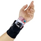 3  pocket Wrist Wallet Travel Pouch Bag Band Zipper Gym Running Sports Wrist Belt