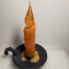 Hallmark Halloween Flickering Light Haunted Candle Ghost Face Works