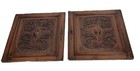 Pair Antique Hand Carved  Wooden Door Panels Reclaimed Architectural Salvaged Ba