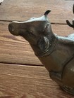 Antique 19th Century Copper Indian Embossed Nandi Cow Holy Water Vessel Pot