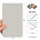 Taja Set Of 8 Mini Pocket Notebook Top Spiral Nursing Notepads