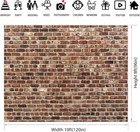 10ft X 8 Vintage Brick Wall Backdrop Large Fabric Retro Color Brick Wall Sign