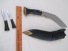 Khukuri Gurkha Knife Machete  10    Blade  Karda chakmak Leather Sheath  Vintage 