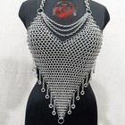 Chainmail Top Bra Aluminum Body Jewelry Fancy Medieval Cosplay Costume Halloween