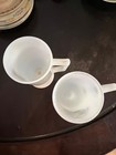 Vintage Footed Milk Glass Souvenir Mugs Representing The State Symbols Of West V